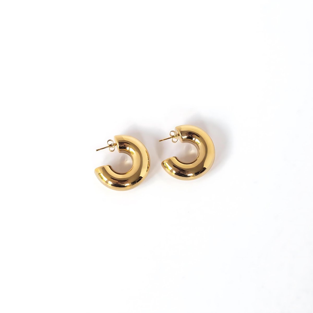 Pendientes de Aro Lola Chunky Bañados en Oro 18K