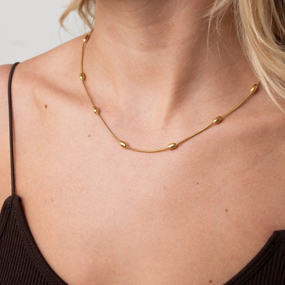 18K Gold Plated Sphere Necklace