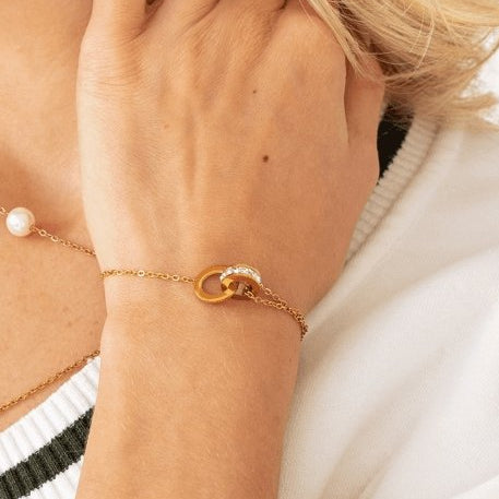 Pulsera Imperial Piedra Zirconia Bañada en Oro de 18K