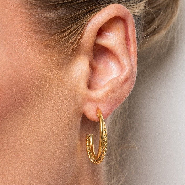 Pendientes de Aro Madison Chapados en Oro de 18k