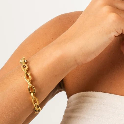 Pulsera de Eslabones Chunky Bañada en Oro de 18k