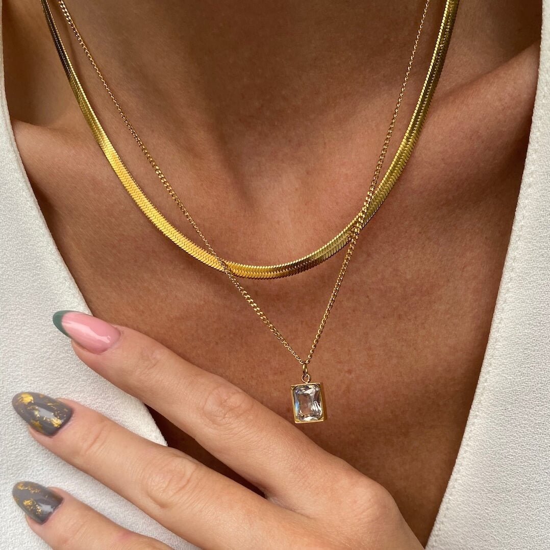 Mix Paris Necklace, 18k Gold Plated