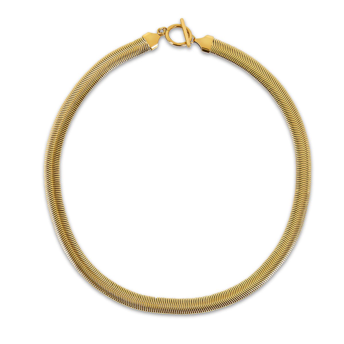 Collar Gargantilla Gaia Malla Bañado en Oro 18k