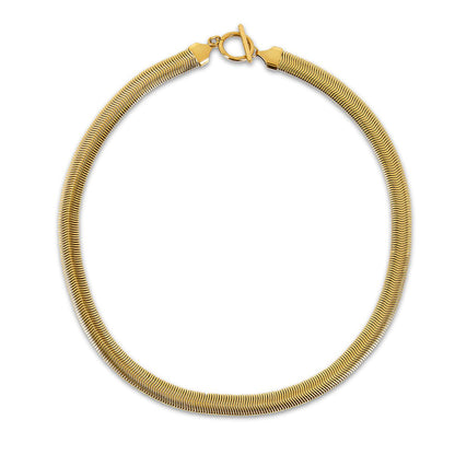 Collar Gargantilla Gaia Malla Bañado en Oro 18k