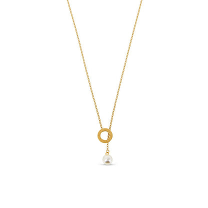 Collar Sicilia Perla Bañado en Oro 18k