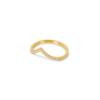 Anillo Trinity Circonita Bañado en Oro 18K