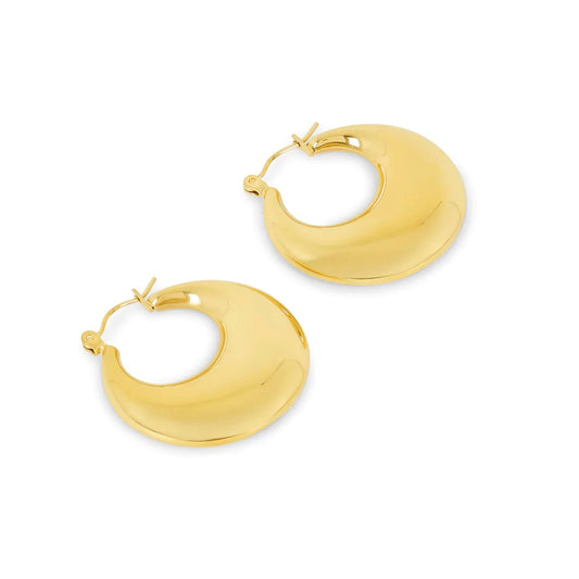 Pendientes de Aro Bold Eva Chapados en Oro de 18k