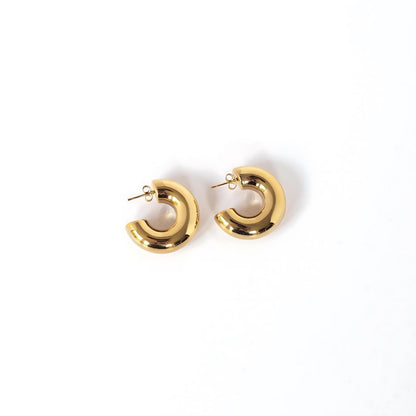 Pendientes de Aro Lola Chunky Bañados en Oro 18K