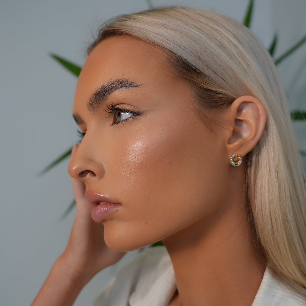 Pendiente Arcoíris con Baño de Oro de 18k