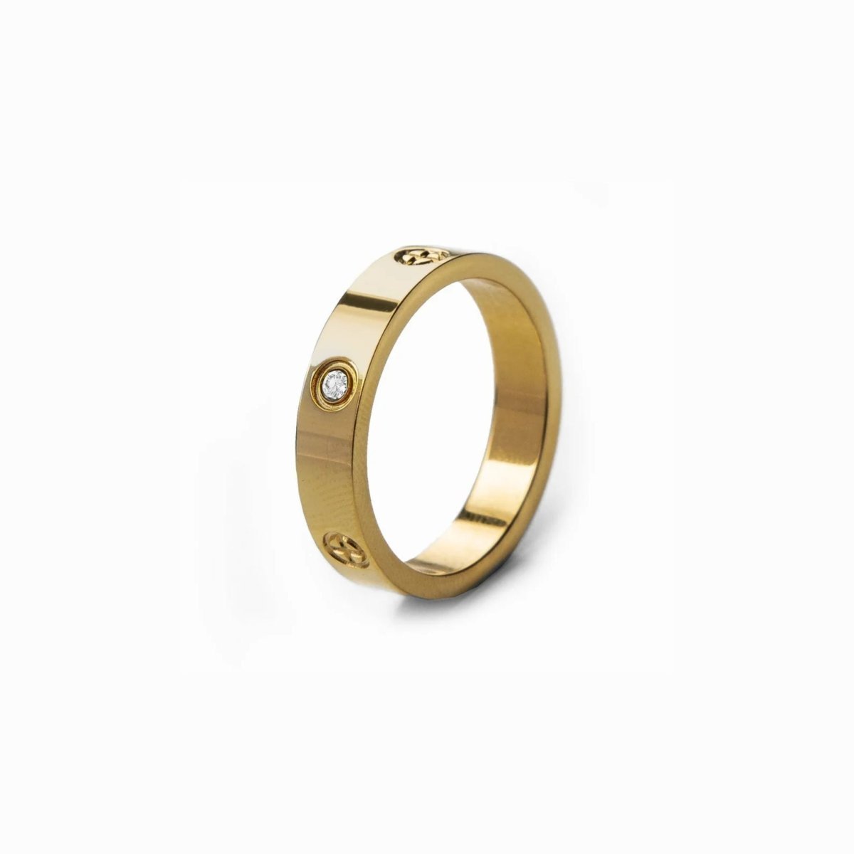 Anillo Clásico Inspiración con Baño de Oro 18k