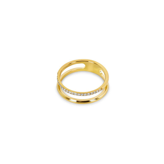 Anillo Doble Vienne Bañado en Oro de 18k