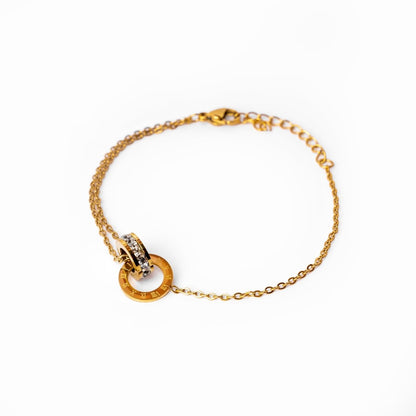 Pulsera Imperial Piedra Zirconia Bañada en Oro de 18K
