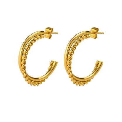 Pendientes de Aro Madison Chapados en Oro de 18k