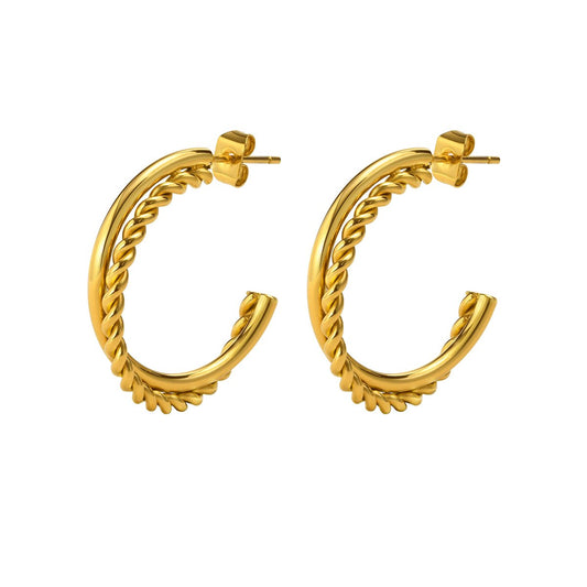 Pendientes de Aro Madison Chapados en Oro de 18k