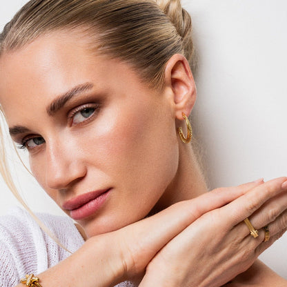 Pendientes de Aro Madison Chapados en Oro de 18k