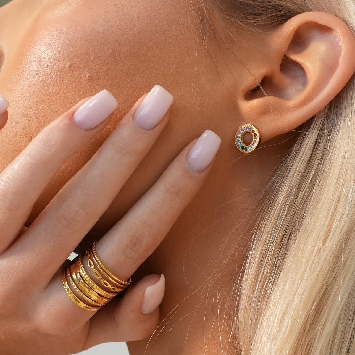 Anillo Royale Ajustable Bañado en Oro de 18k