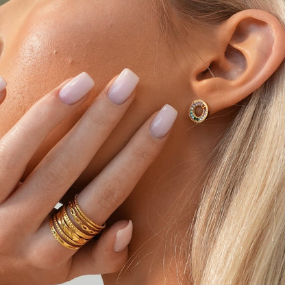 Anillo Royale Ajustable Bañado en Oro de 18k