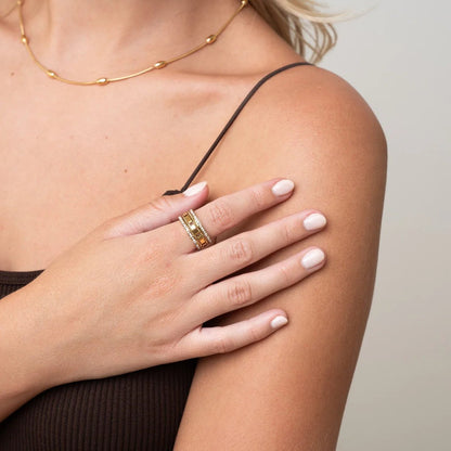 Anillo Impulse Bañado en Oro 18K
