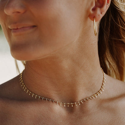 Collar Gargantilla Jurerê Bañado en Oro de 18K