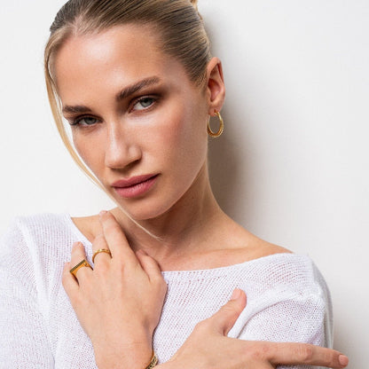 Pendientes de Aro Madison Chapados en Oro de 18k