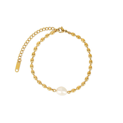 Pulsera Persia Perla Bañada en Oro de 18k