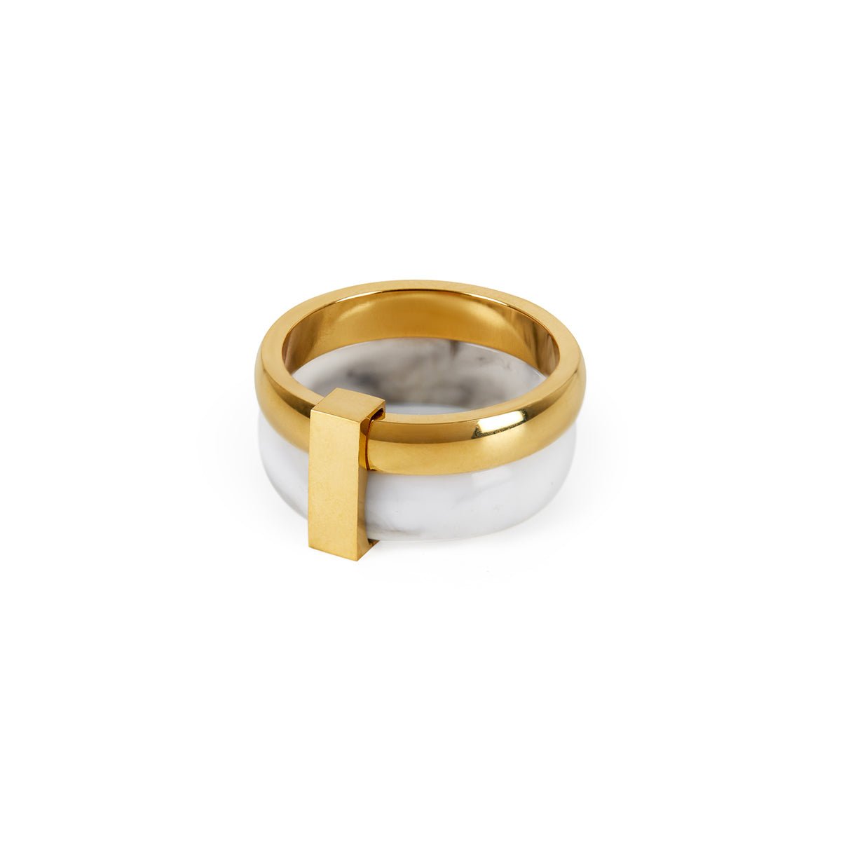 Anillo de Capas Rich Bañado en Oro de 18K