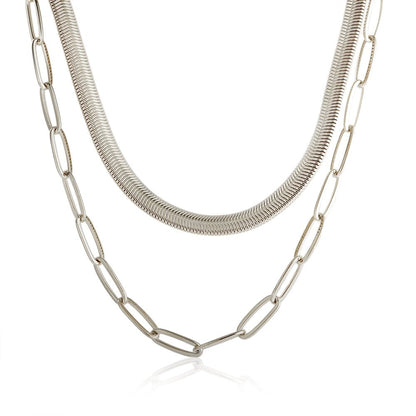 Mix de Collar Antonela Bañado en Oro de 18k