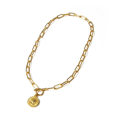 Collar London Cents Bañado en Oro de 18K