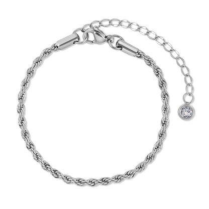 Kit Pulseras Glamour Zirconias - Plata