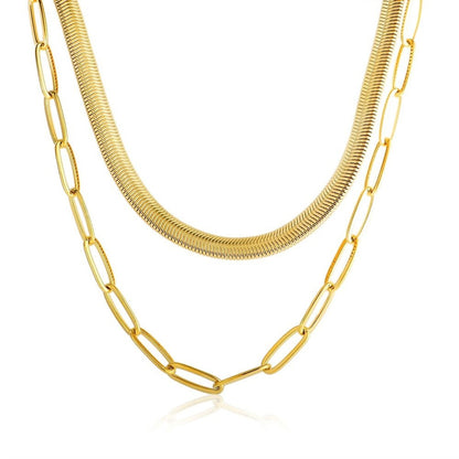 Mix de Collar Antonela Bañado en Oro de 18k