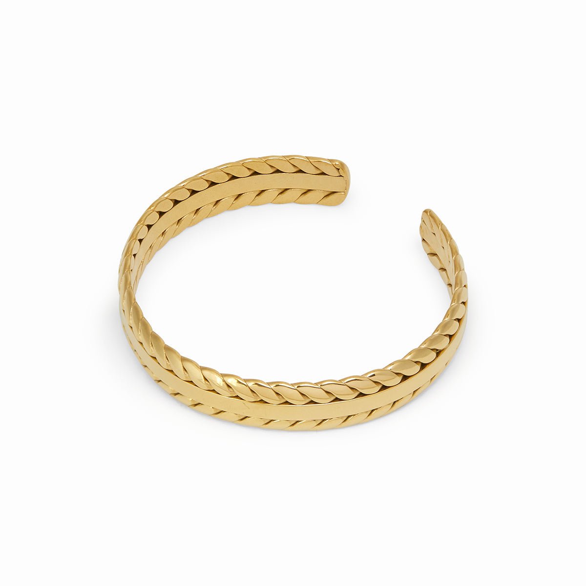 Pulsera Hojas Doradas Bañada en Oro 18k