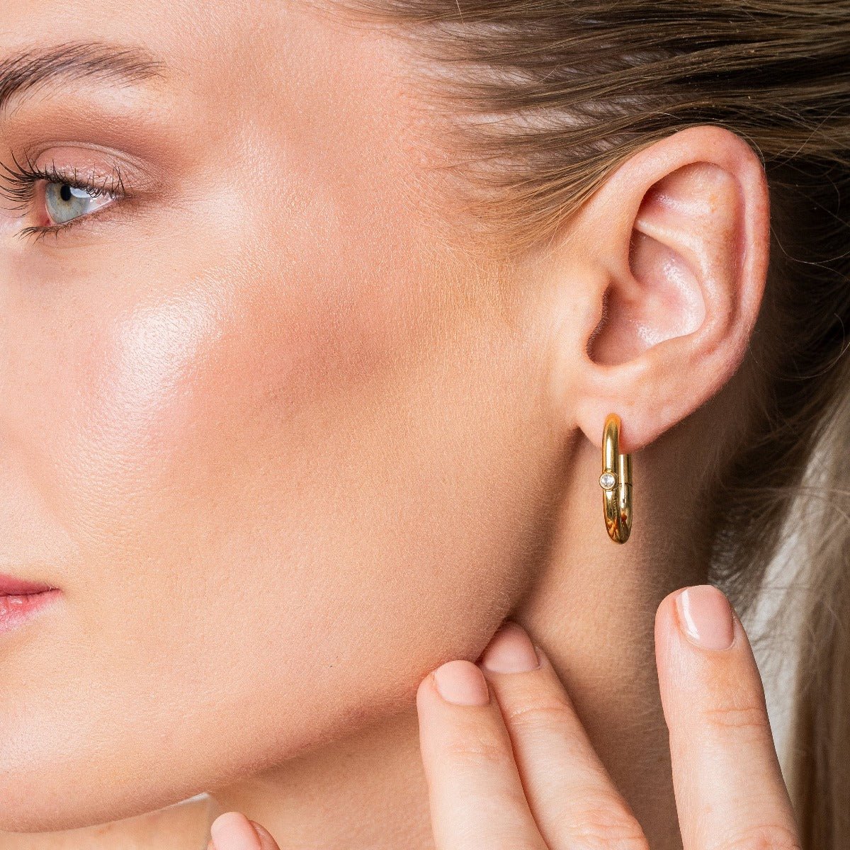 Pendientes de Aro Shine Bañados en Oro de 18k