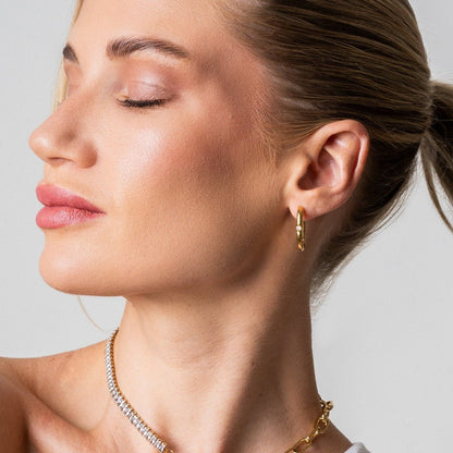 Pendientes de Aro Shine Bañados en Oro de 18k