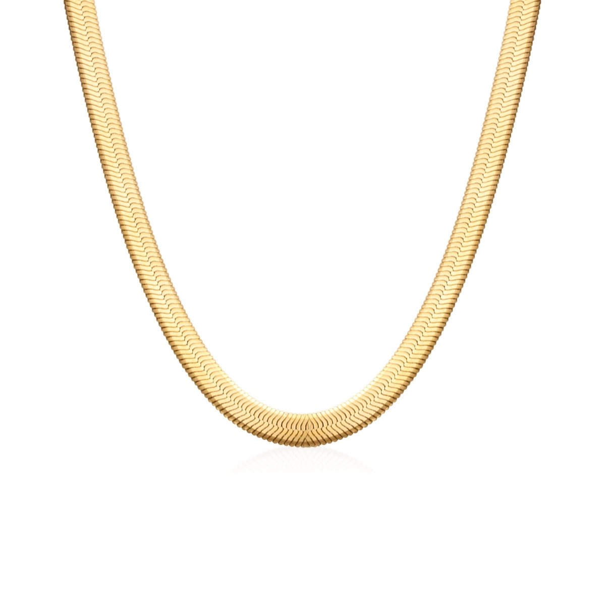 Collar de Malla Snake Dorado Bañado en Oro de 18K