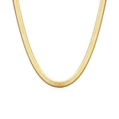 Collar de Malla Snake Dorado Bañado en Oro de 18K