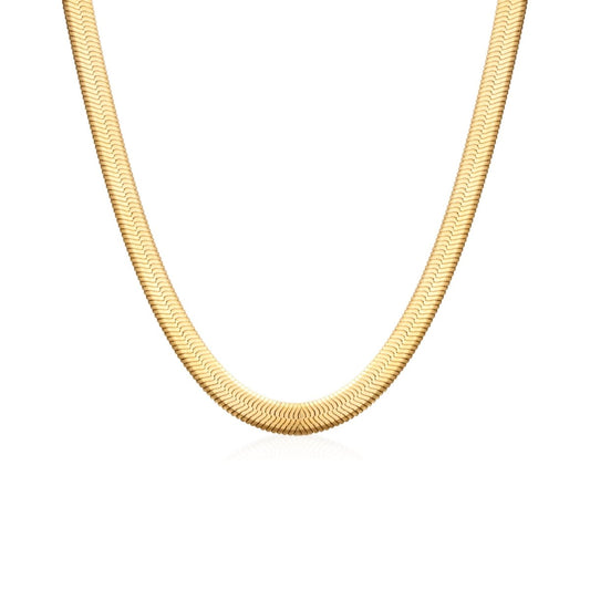 Collar de Malla Snake Dorado Bañado en Oro de 18K