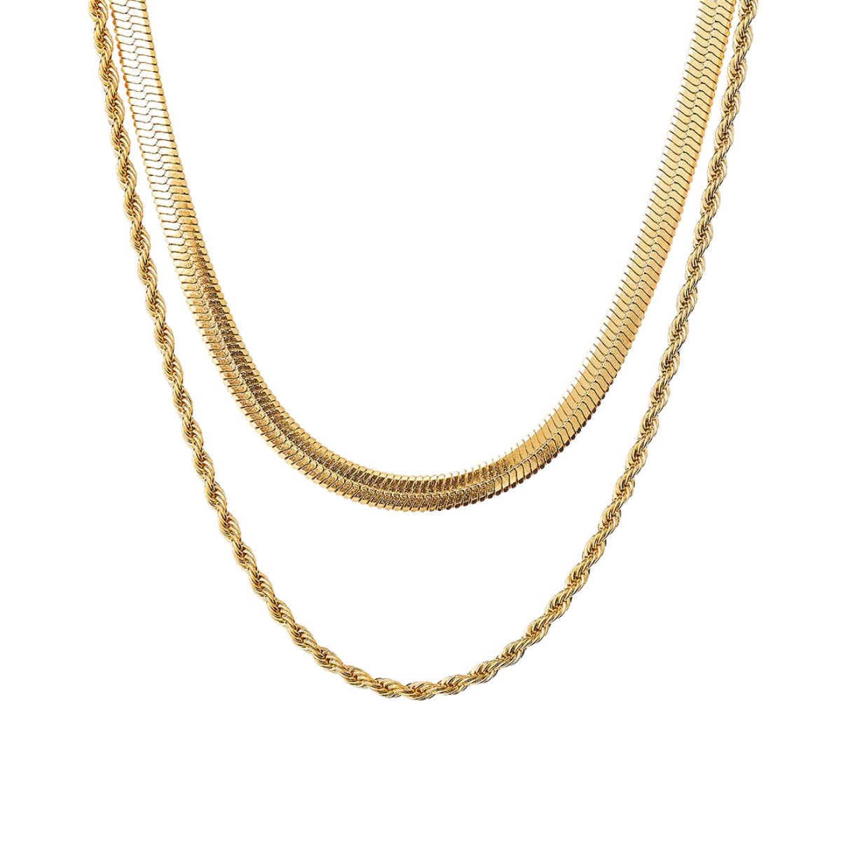 Mezcla Collar Melina Bañado en Oro 18k