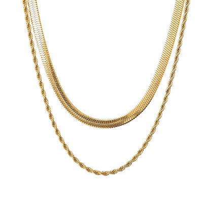 Mezcla Collar Melina Bañado en Oro 18k