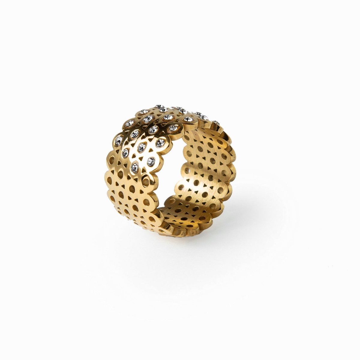 Anillo Valenciana Bañado en Oro 18K