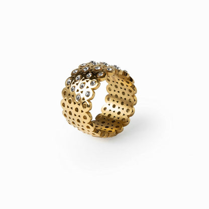 Anillo Valenciana Bañado en Oro 18K