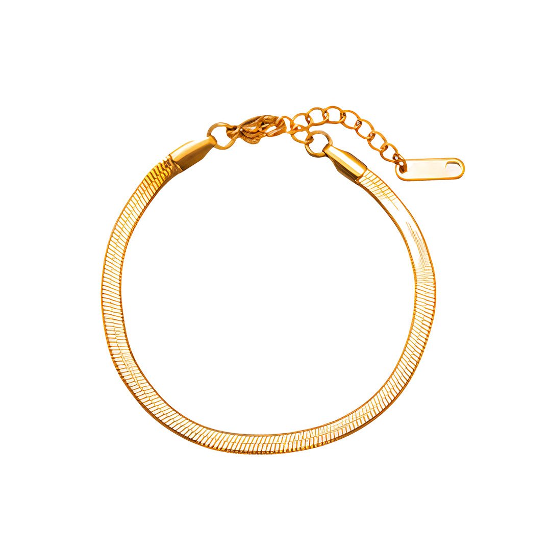 Pulsera de malla chapada en oro de 18 quilates