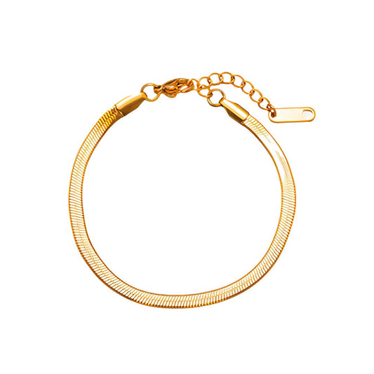 Pulsera de malla chapada en oro de 18 quilates