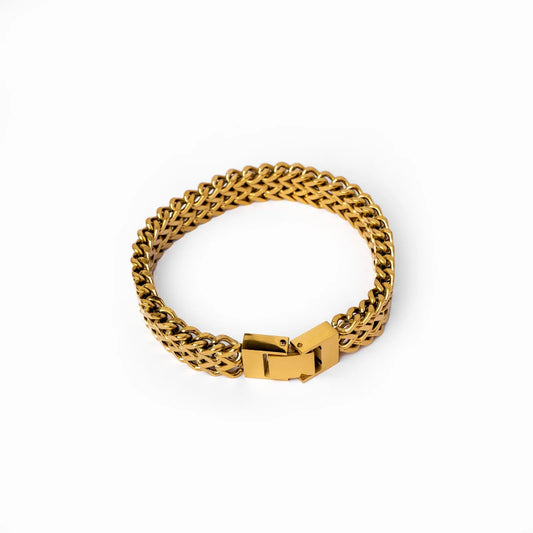 Pulsera de eslabones bañada en oro de 18k