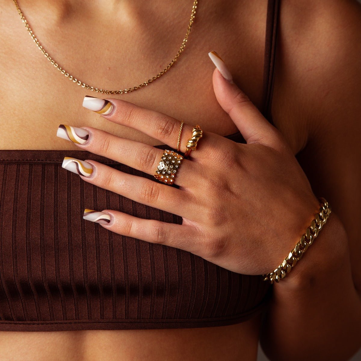 Anillo Valenciana Bañado en Oro 18K