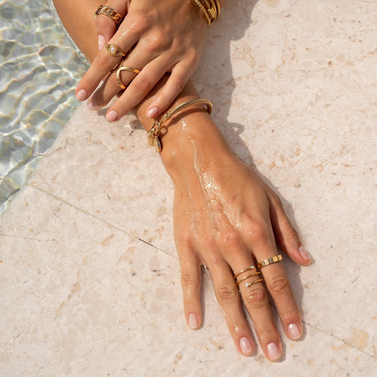 Pulsera de Encanto Bañada en Oro 18K