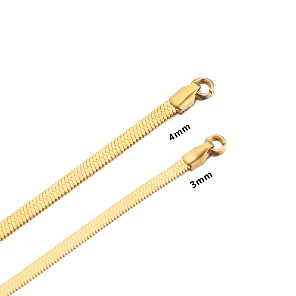 Collar de Malla Snake Dorado Bañado en Oro de 18K