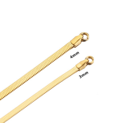 Collar de Malla Snake Dorado Bañado en Oro de 18K