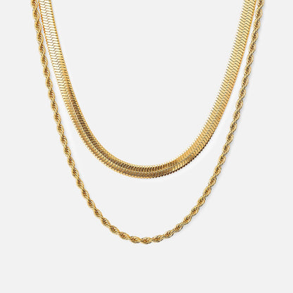 Mezcla Collar Melina Bañado en Oro 18k