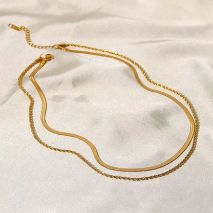 Mezcla Collar Melina Bañado en Oro 18k